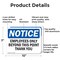 Signmission Employees Only Beyond This Point Thank You OSHA Notice Sign, Aluminum, 10in W x 7in L, 2PK OS-2PACK-NS-A-710-L-11989 - alternate 7